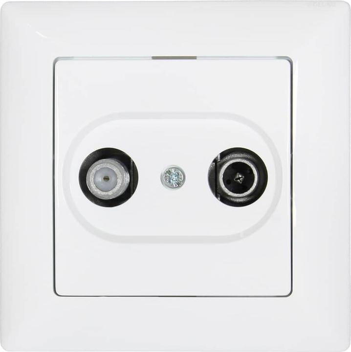 Actual product image Gunsan Visage Sat TV socket outlet White