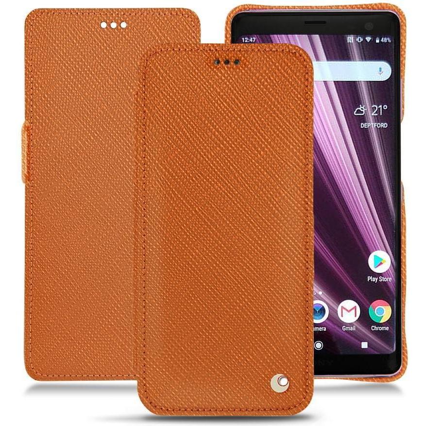 Thumbnail - Noreve Lederschutzhülle horizontal (Sony Xperia XZ3), Smartphone Hülle, Orange