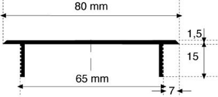 Actual product image HP Autozubehör LM web sheet 3060 Length 400 mm Width 80 mm Aluminium Thickness 1.5 mm