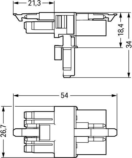 Produktbild Wago Netz-T-Verteiler Netz-Stecker