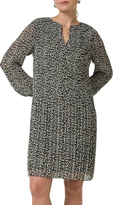 Produktbild Comma Kleid Plissiertes Chiffon-Kleid mit Leo-Print (38)