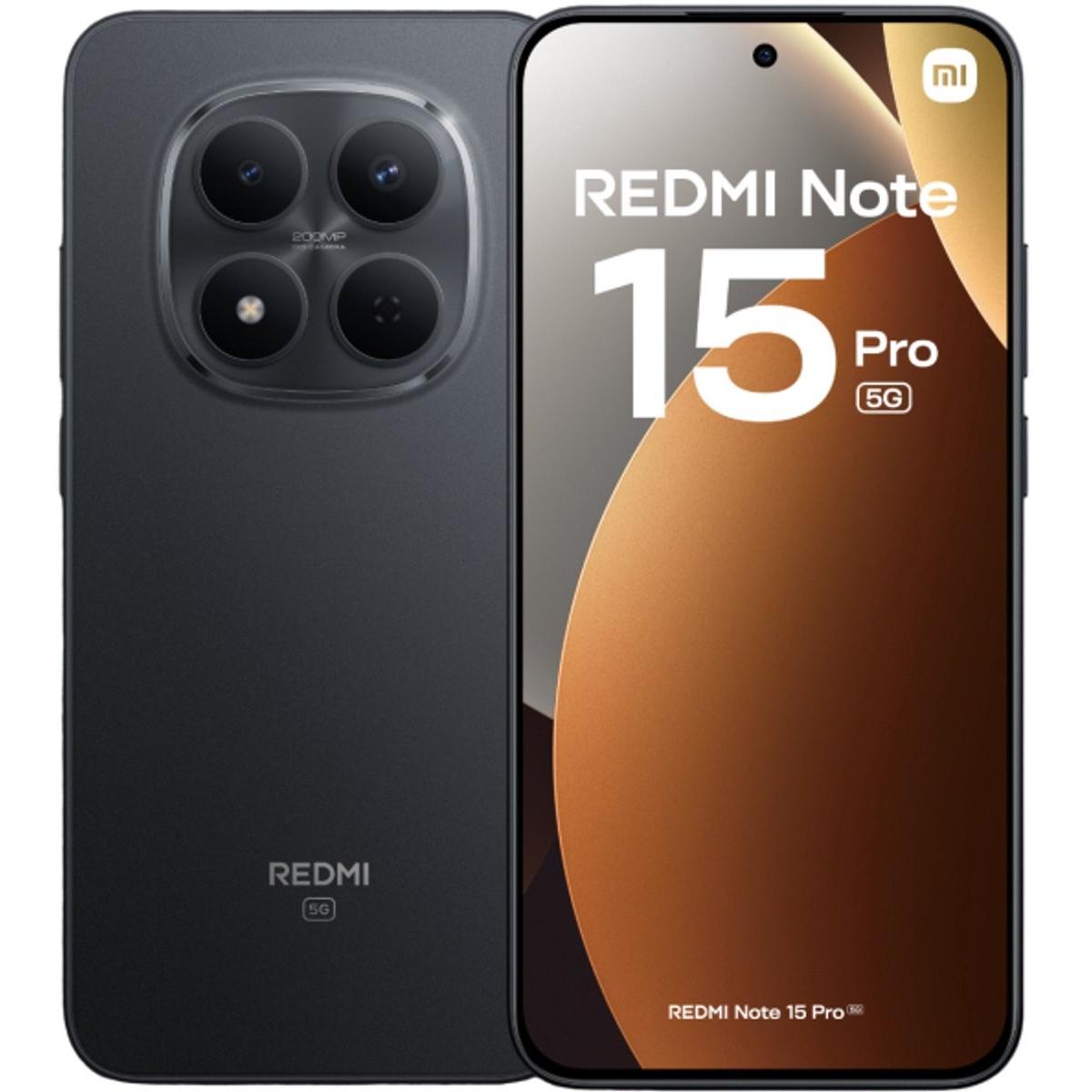 Xiaomi REDMI Note 15 Pro 5G (512 GB, Black, Schwarz, 6.83", Dual SIM, 5G), Smartphone, Schwarz