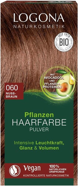Produktbild Logona Pflegende Pflanzen-Haarfarbe Pulver Bernsteinbraun (060)