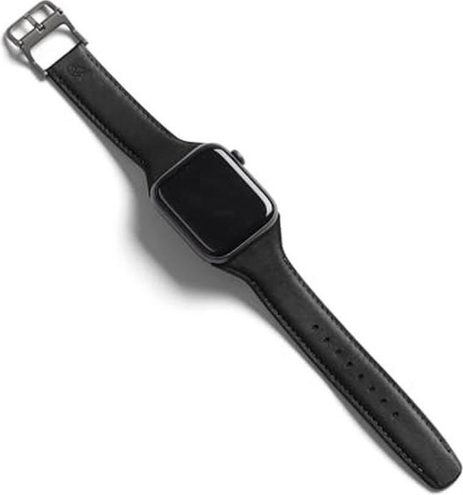 Produktbild Bellroy Classic Leder Armband für Apple Watch, Schwarz, 40mm, 41mm, 38mm, 42mm (Series 10/11), TCWA-BLK-136 (38 mm, 40 mm, 41 mm, 42 mm, Edelstahl, Leder)