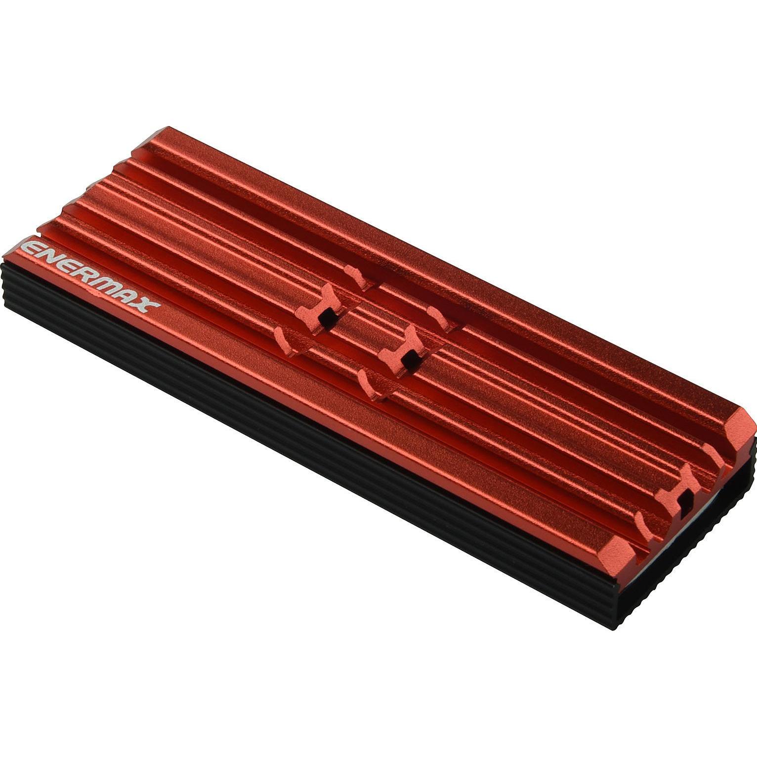 Enermax Dissipatore in alluminio per SSD M.2 2280 per PS5/PC bifacciale con cuscinetti termici ESC001-B, Accessori per disco rigido