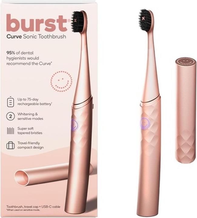 Immagine prodotto Hairburst Burst Curve Sonic Electric Toothbrush for Adults Rose Gold (Spazzolino sonico)