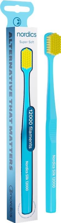 Nordics Plastic Toothbrush Play Blue - Yellow 12,000 Super Soft - Nordic (1x)