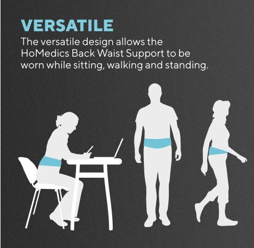 Produktbild Homedics Back Waist Support Massagegerät Gürtel Schwarz