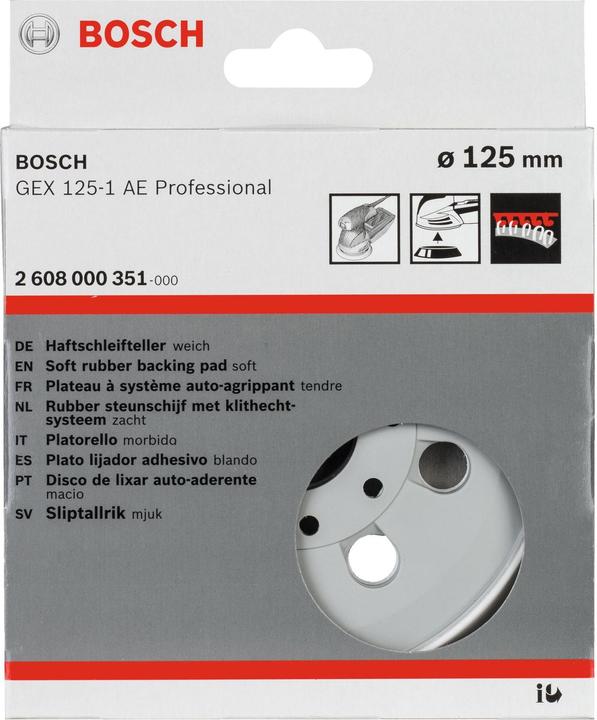 Produktbild Bosch Professional Zubehör Schleifteller Weich, 125 mm (Sehr fein)