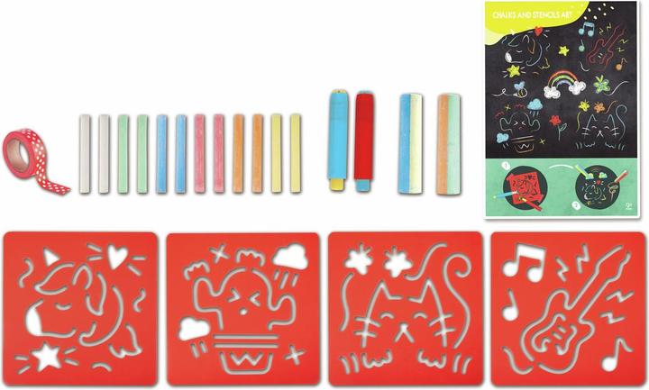 Actual product image Hape Chalk art with stencil