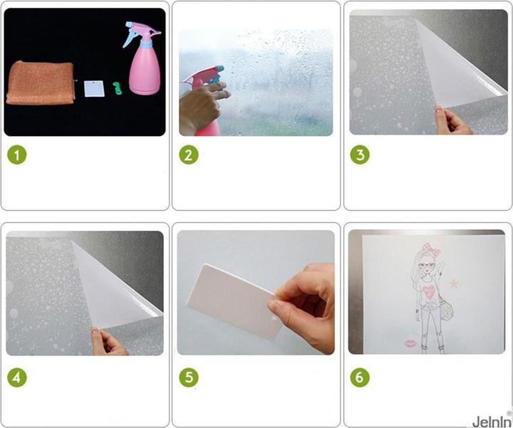 Actual product image Werkstein Fensterfolie Statisch Sichtschutzfolie Anti-UV (90 x 200 cm)