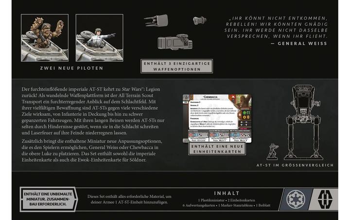 Immagine prodotto FFG Star Wars: Legion - AT-ST Runner, gioco di miniature, per 2 giocatori, dai 14 anni in su (Tedesco)