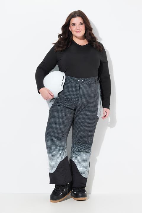 Immagine prodotto Ulla Popken Pantaloni impermeabili da sci con pallini, linguetta con chiusura a strappo e paraneve (60)