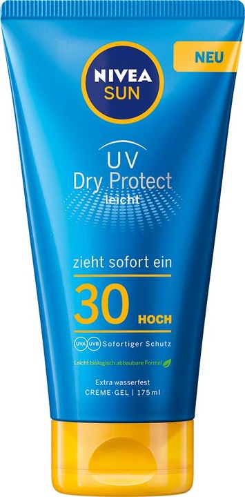 NIVEA Sun, waterproof, sun protection, SPF 30, 175 ml cream (Suntan cream, SPF 30, 175 ml)