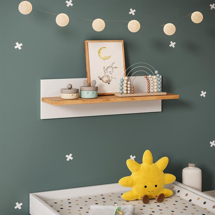 Actual product image VitaliSpa Wandregal Kinderzimmer Malia, Weiss/Artisan, 70 x 20 cm