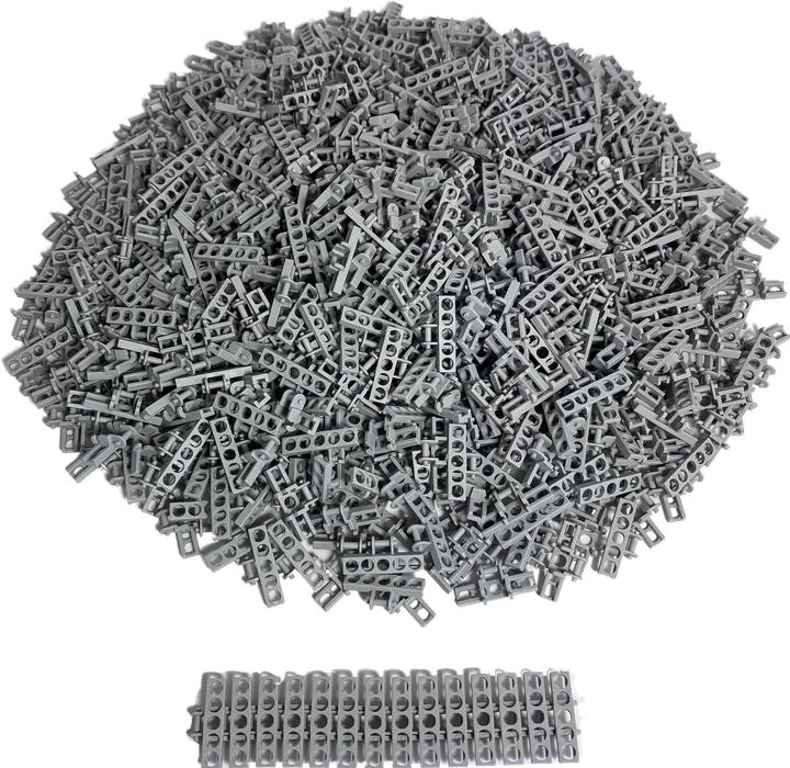 Produktbild LEGO 100 Kettenglieder Hellgrau -Raupe, Bagger, Link, Tread, Technic - Kette 3873 (3873, LEGO Zubehör)