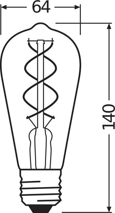 Image du produit Ledvance Lampe LED vintage (E27, 300 lm, 4 x)