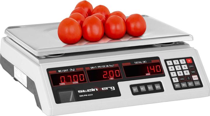 Produktbild Steinberg Kontrollwaage Ladenwaage Marktwaage 40 kg 2 g 33,7 x 23,1 x 0,6 cm
