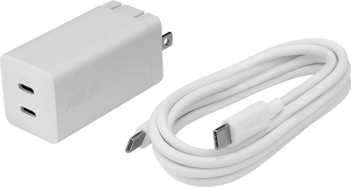 Actual product image ASUS AC65-05 2C GAN CHARGER/WH/EU | (65 W, 2 ports)