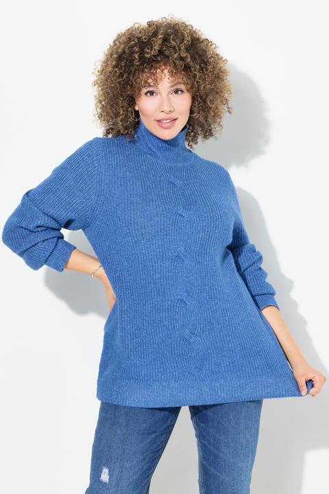 Produktbild Ulla Popken Pullover, Zopfmuster, Stehkragen, Langarm (46, 48)