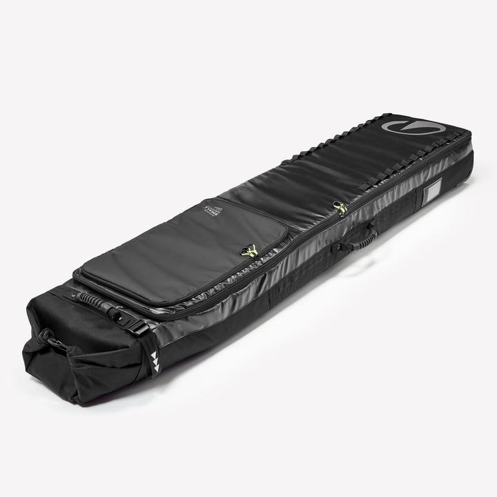 Wedze Transporttasche mit 2 Rollen für 2 Paar Ski oder 2 Snowboards 900 schwarz (186 cm)