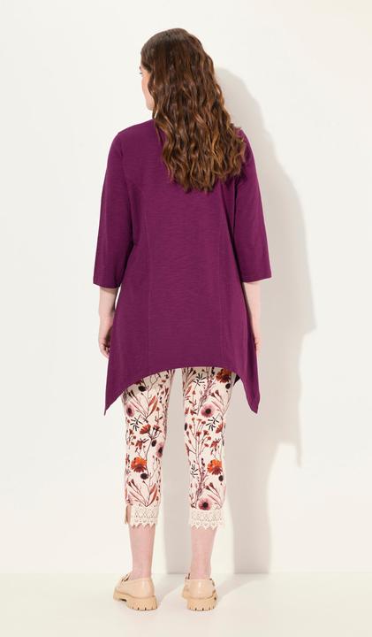 Actual product image Ulla Popken Eco Cotton V-Neck Pointed Hem A-line Fit Tee (42, 44)