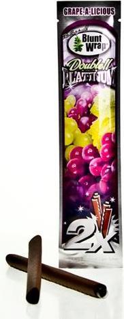 Actual product image Blunt Wraps Double Platinum Grape-a-licious 2 in 1