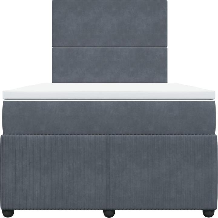 Actual product image vidaXL Bo x spring bed with mattress 120 x 190 cm velvet (120 x 190 cm)