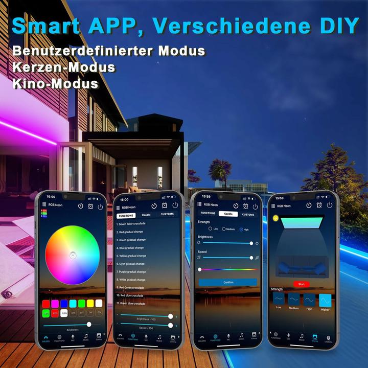 Produktbild LS Neon LED Strip Set Smart (RGB, 2000 cm, Outdoor, Indoor)