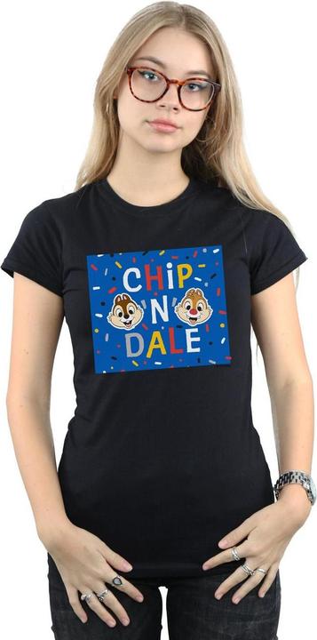 Actual product image Disney Womens/Ladies Chip N Dale Blue Frame Cotton T-Shirt (S)