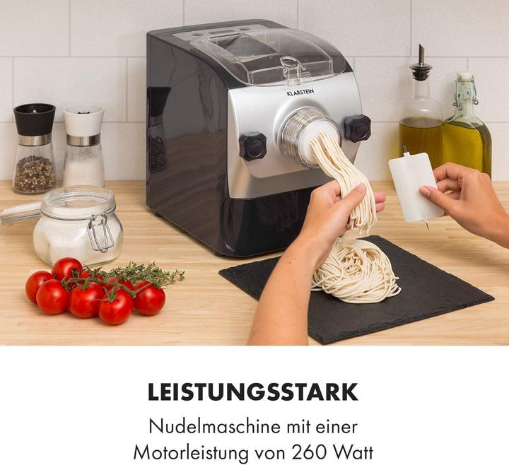 Image du produit Klarstein Pastamania - Elektrische Nudelmaschine mit 7 Aufsätzen