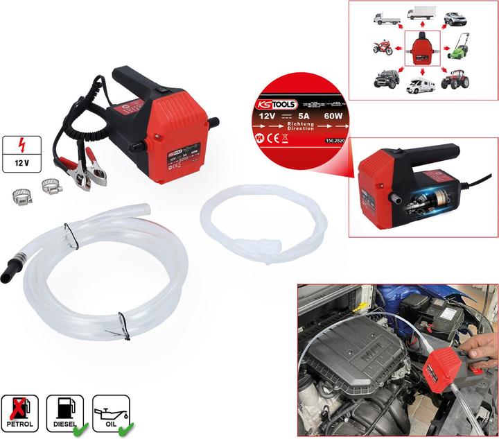 Produktbild KS Tools Elektrische Ölsaug- und Förderpumpe