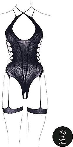 Produktbild Le Désir Metis XVI - Body with Garters and Crossed Neckline - One Size (One Size)