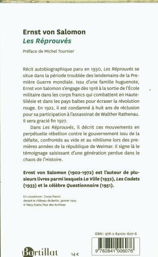 Image du produit Les réprouvés (Français, Salomon Ernst von, 2024)