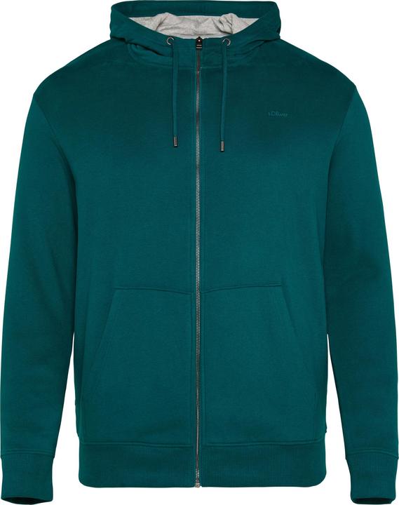 Produktbild s.Oliver Sweatshirt Jacke Sweatshirt-Jacke mit Kapuze und Logo (3XL)