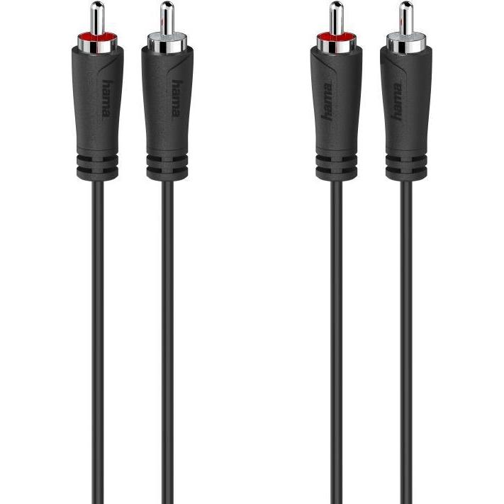 Hama Audio-Kabel, 2 Cinch-Stecker - 2 Cinch-Stecker, 3,0 m (3 m, Cinch), Audio Kabel