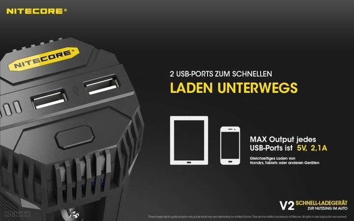 Produktbild Nitecore V2 - Kfz-Ladegerät