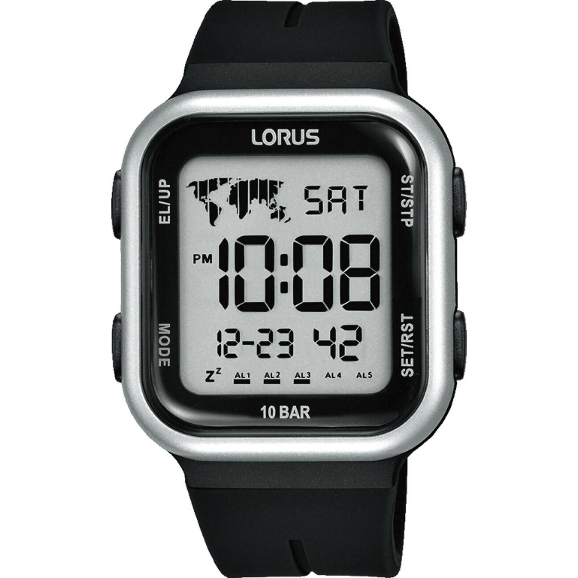 Lorus, Orologio Da Polso, Sport, Nero, (Orologio Digitale, Orologio Sportivo, 38 Mm)