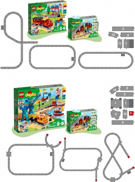 Actual product image LEGO Railway bridge and rails (10872)