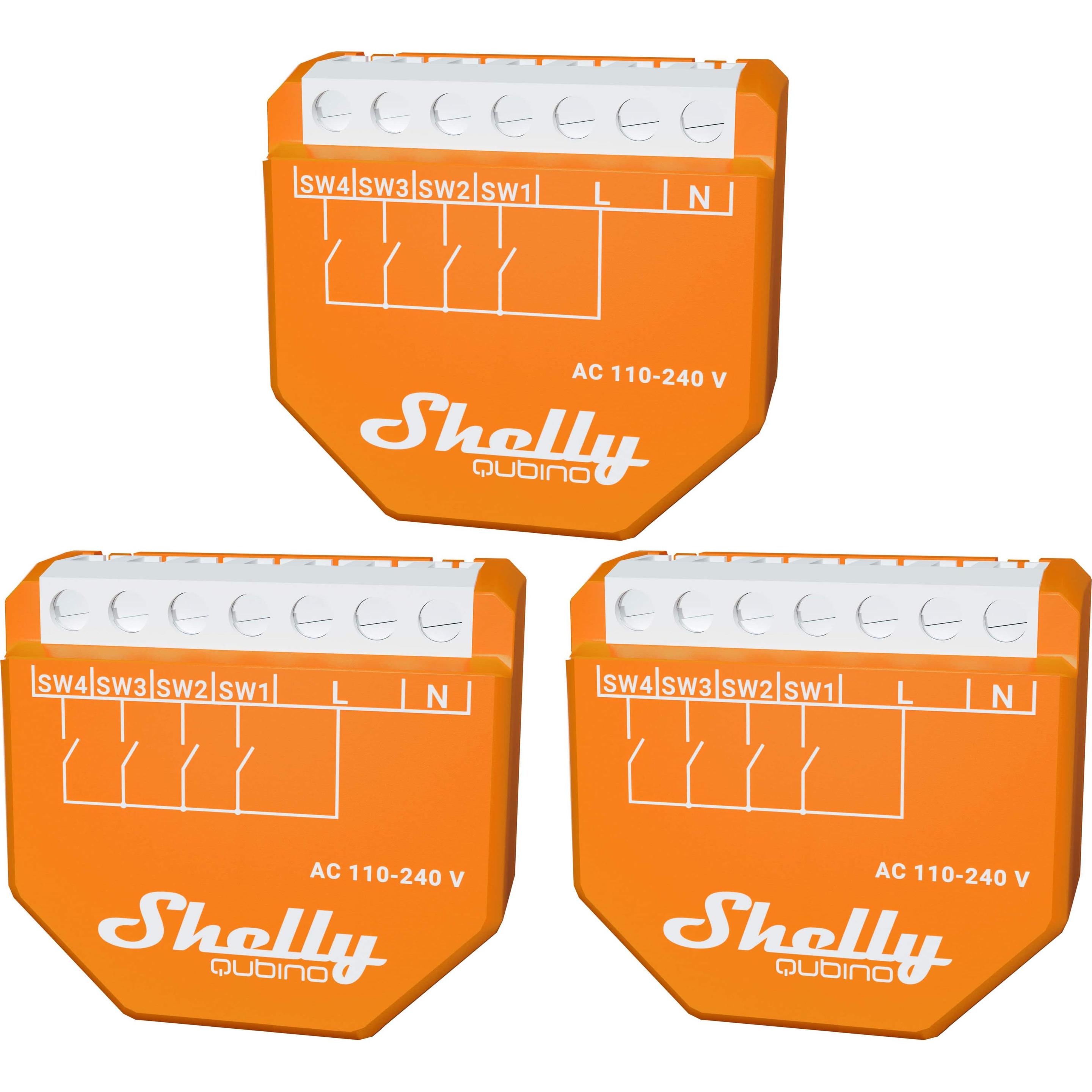 Thumbnail - Shelly, Einbruchschutz + Alarmanlage, Szenenaktivierer Wave i4, Unterputz, orange, 3 Stück