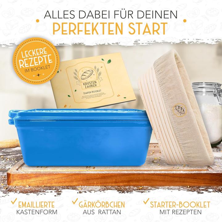 Produktbild Krustenzauber Brotbackfrom mit Deckel inkl. Gärkorb