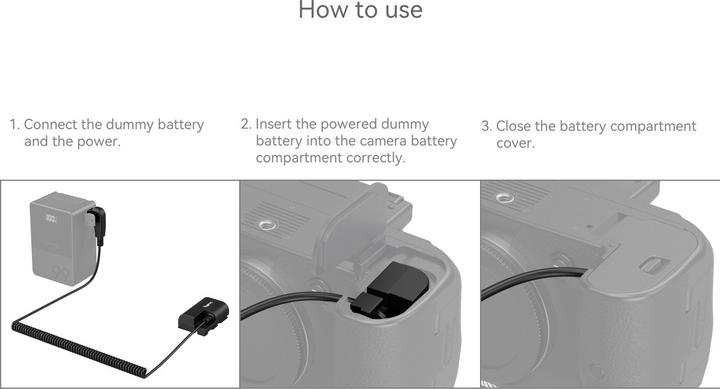 Produktbild SmallRig Dummy Battery Power Cable (DC-Kuppler)