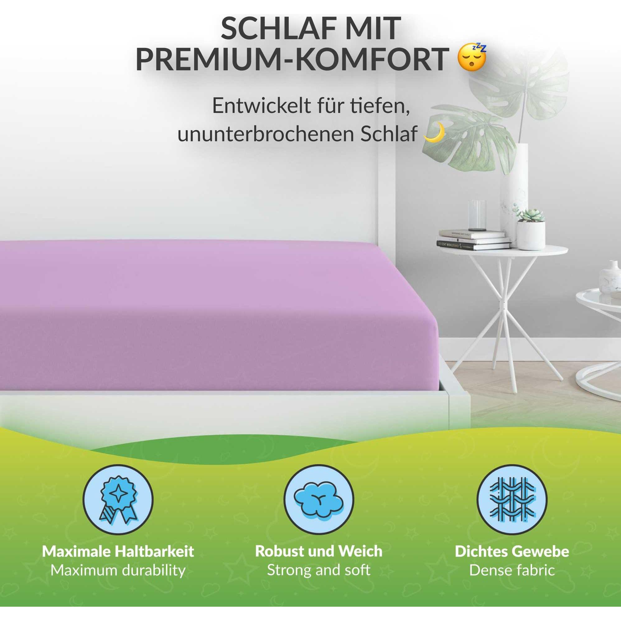 Thumbnail - Etérea, Fixleintuch, Microfaser Jersey Spannbettlaken (60 x 120 cm, 70 x 140 cm)