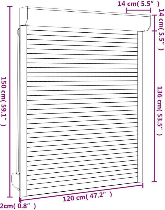 Produktbild vidaXL Rollladen (14 x 150 cm)