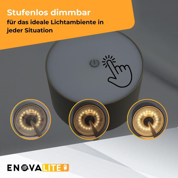Produktbild Enovalite LED-Akku-Tischleuchte, ELED700401, EEK: D dimmbar, CCT, sand (150 lm)