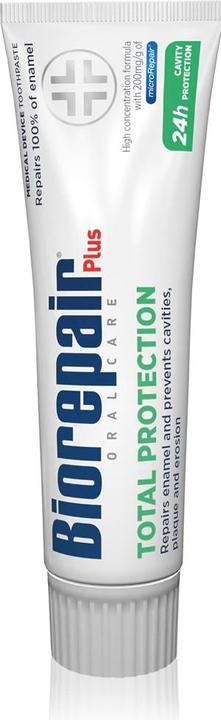 Biorepair Plus Total Protection Toothpaste 200mg Microrepair Fluoride Free (75 ml)