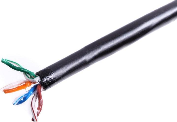 Produktbild Digitus Installation cable U/UTP cat. 5e, PE wire, external gelled, black, (reel) (U/UTP, CAT5e, 305 m)