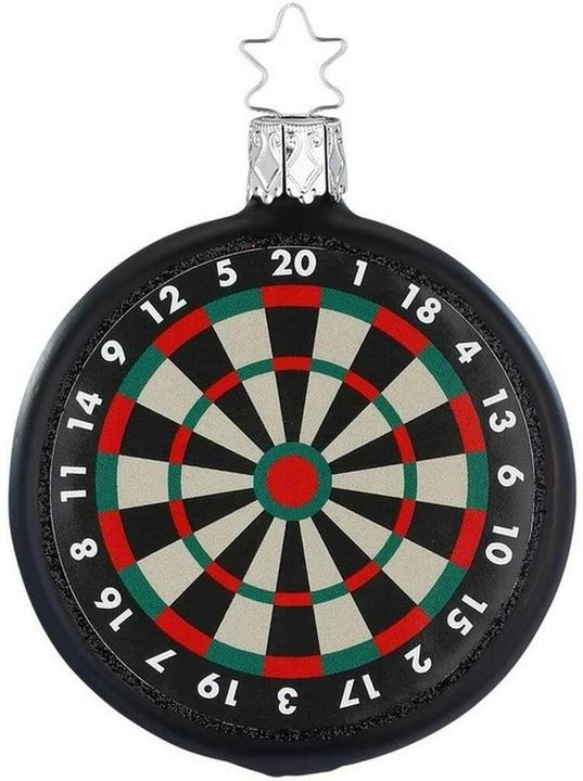 Actual product image Inge Glas Weihnachtskugel Dartscheibe Schwarz (1x)