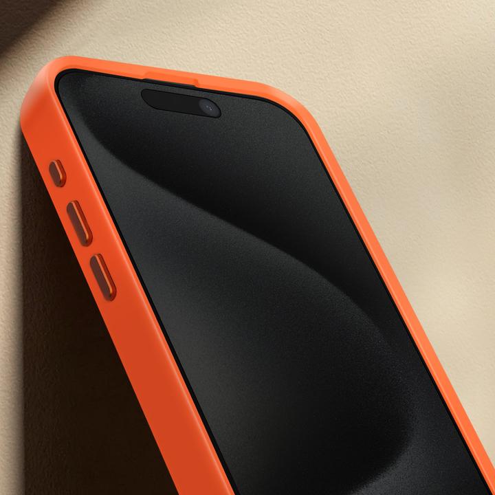 Actual product image Decoded AntiMicrobial Silicone Backcover iPhone 15 Pro Max Apricot (Apple iPhone 15 Pro Max)