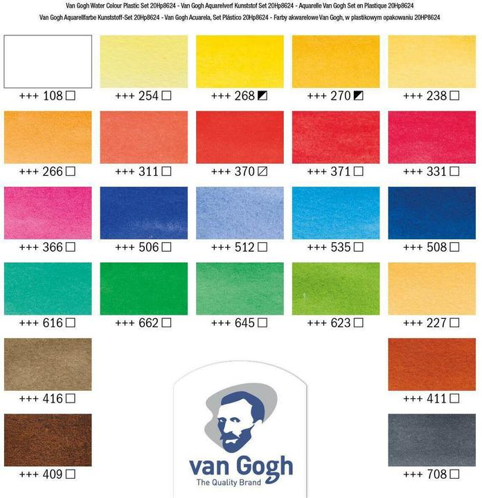 Actual product image Van Gogh Aquarellfarbe Malkasten
